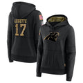 BIPIHUC C.Panthers #17 Xavier Legette Player Black Salute to Service HoodiesStitched  Jerseys