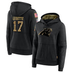 BIPIHUC C.Panthers #17 Xavier Legette Player Black Salute to Service HoodiesStitched  Jerseys