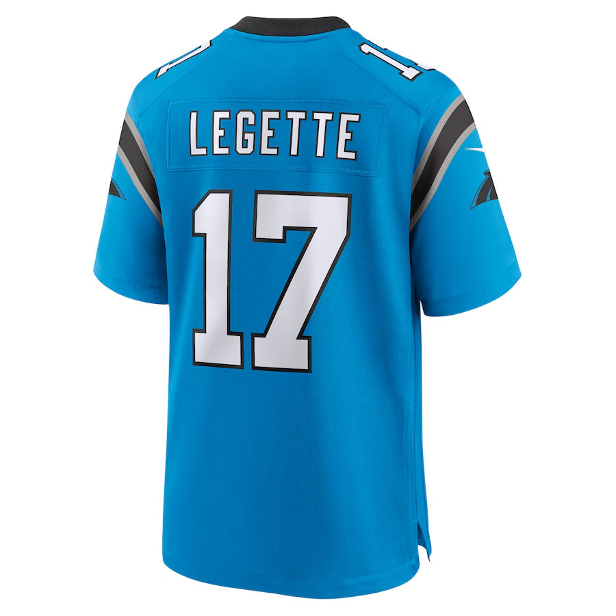 BIPIHUC C.Panthers #17 Xavier Legette Player Blue Home Game Stitched Jerseys