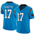 BIPIHUC C.Panthers #17 Xavier Legette Player Blue Vapor F.U.S.E. Limited Stitched Jerseys