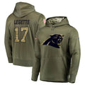BIPIHUC C.Panthers #17 Xavier Legette Player Olive Salute to Service Limited Hoodies Stitched Jerseys