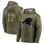 BIPIHUC C.Panthers #17 Xavier Legette Player Olive Salute to Service Limited Hoodies Stitched Jerseys