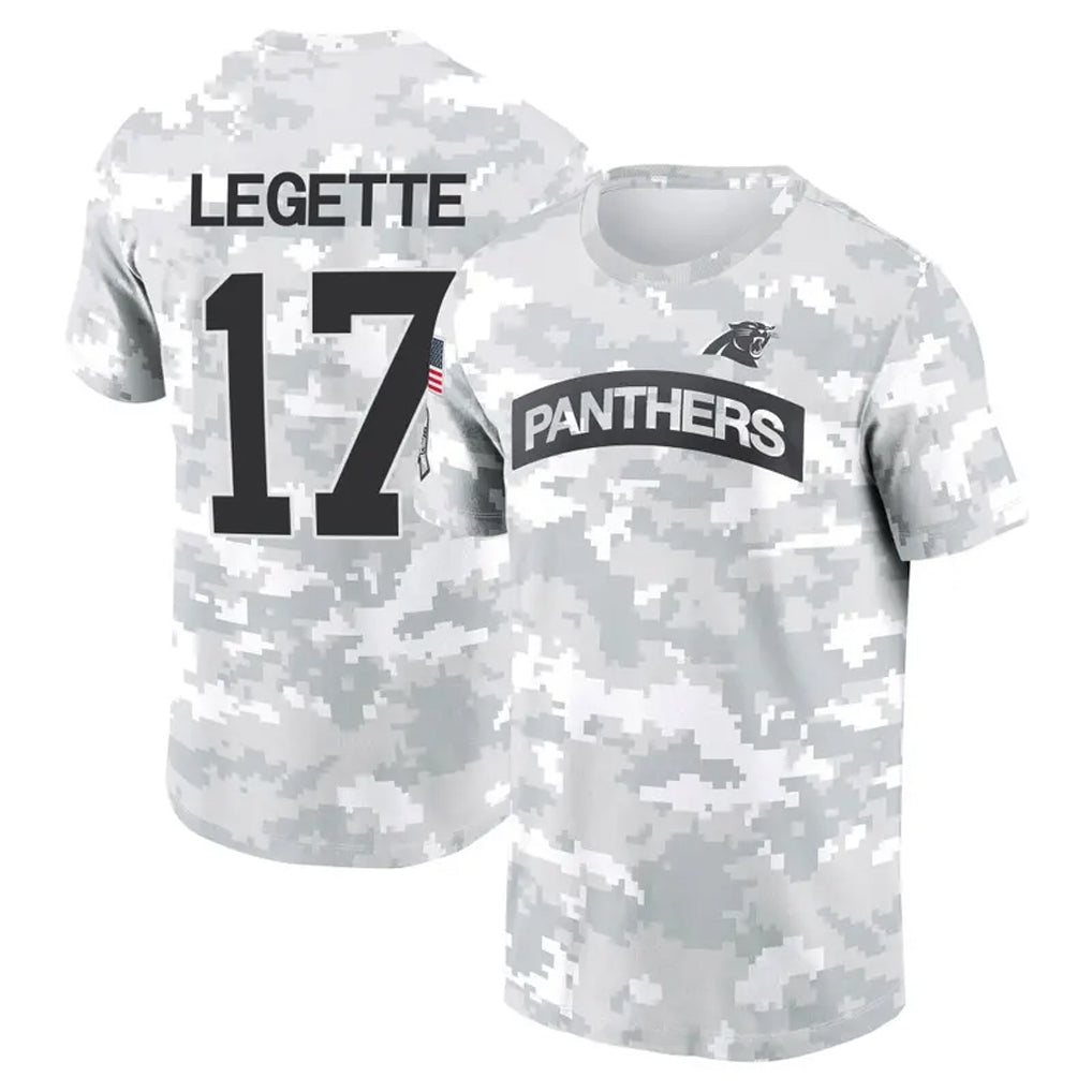 BIPIHUC C.Panthers #17 Xavier Legette Player Salute to Service Hoodies & T-Shirts Stitched Jerseys