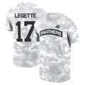 BIPIHUC C.Panthers #17 Xavier Legette Player Salute to Service Hoodies & T-Shirts Stitched Jerseys