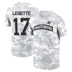 BIPIHUC C.Panthers #17 Xavier Legette Player Salute to Service Hoodies & T-Shirts Stitched Jerseys