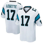 BIPIHUC C.Panthers #17 Xavier Legette Player White Home Game Stitched Jerseys