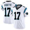 BIPIHUC C.Panthers #17 Xavier Legette Player White Vapor F.U.S.E. Limited Home Game Stitched Jerseys