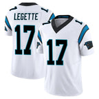 BIPIHUC C.Panthers #17 Xavier Legette Player White Vapor F.U.S.E. Limited Home Game Stitched Jerseys