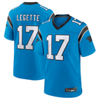 BIPIHUC C.Panthers #17 Xavier Legette Blue Player Jersey American Stitched Game Jerseys