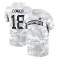 BIPIHUC C.Panthers #18 Jalen Coker Player Arctic Camo Salute to Service T-Shirt Hoodies Stitched Jerseys
