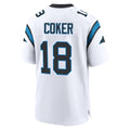 BIPIHUC C.Panthers #18 Jalen Coker Player White Home Game Stitched Jerseys
