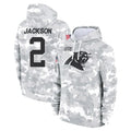 BIPIHUC C.Panthers #2 Michael Jackson Player Arctic Camo Salute to Service Pullover Hoodies Limited Game Stitched Jerseys
