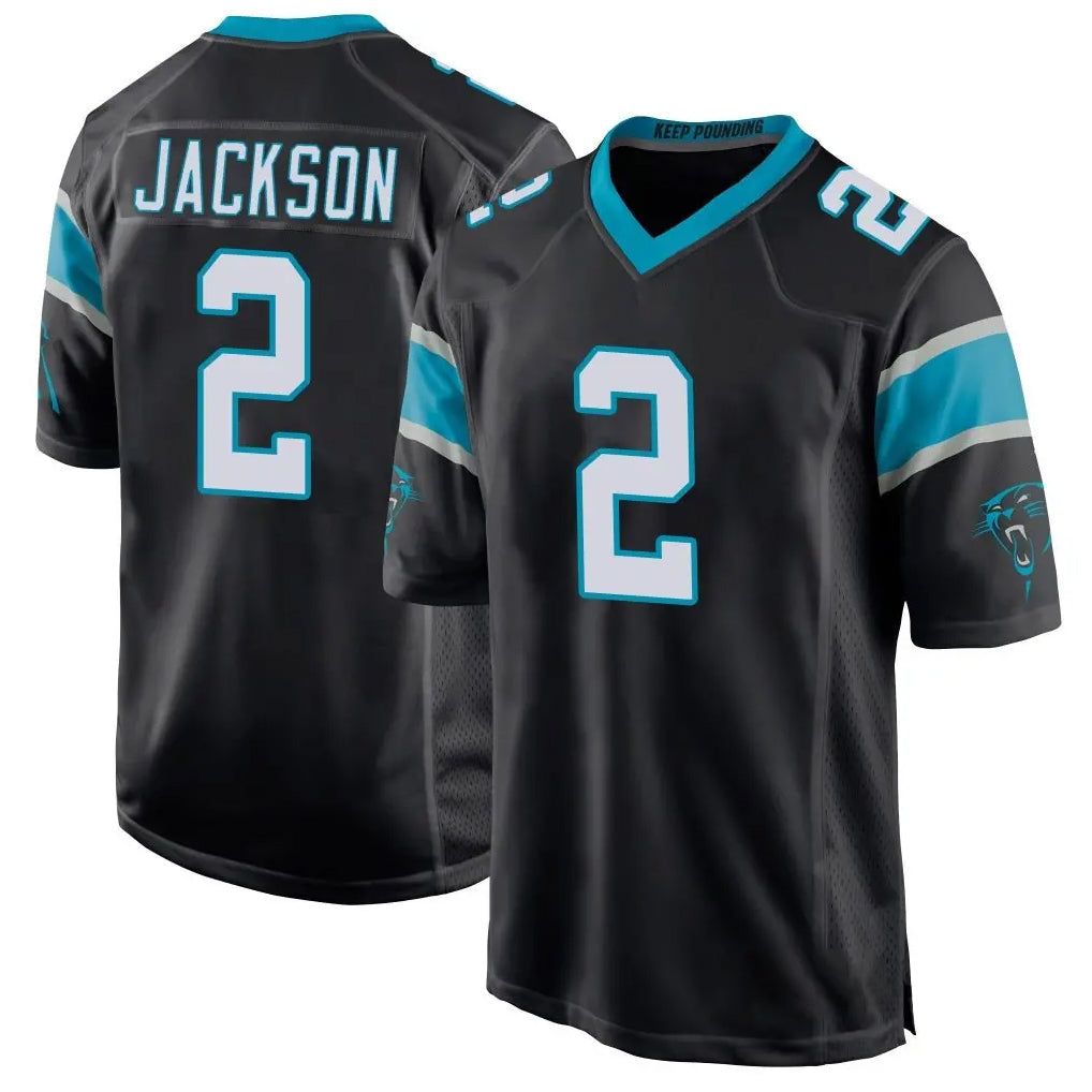 BIPIHUC C.Panthers #2 Mike Jackson Player Black Game Stitched Jerseys