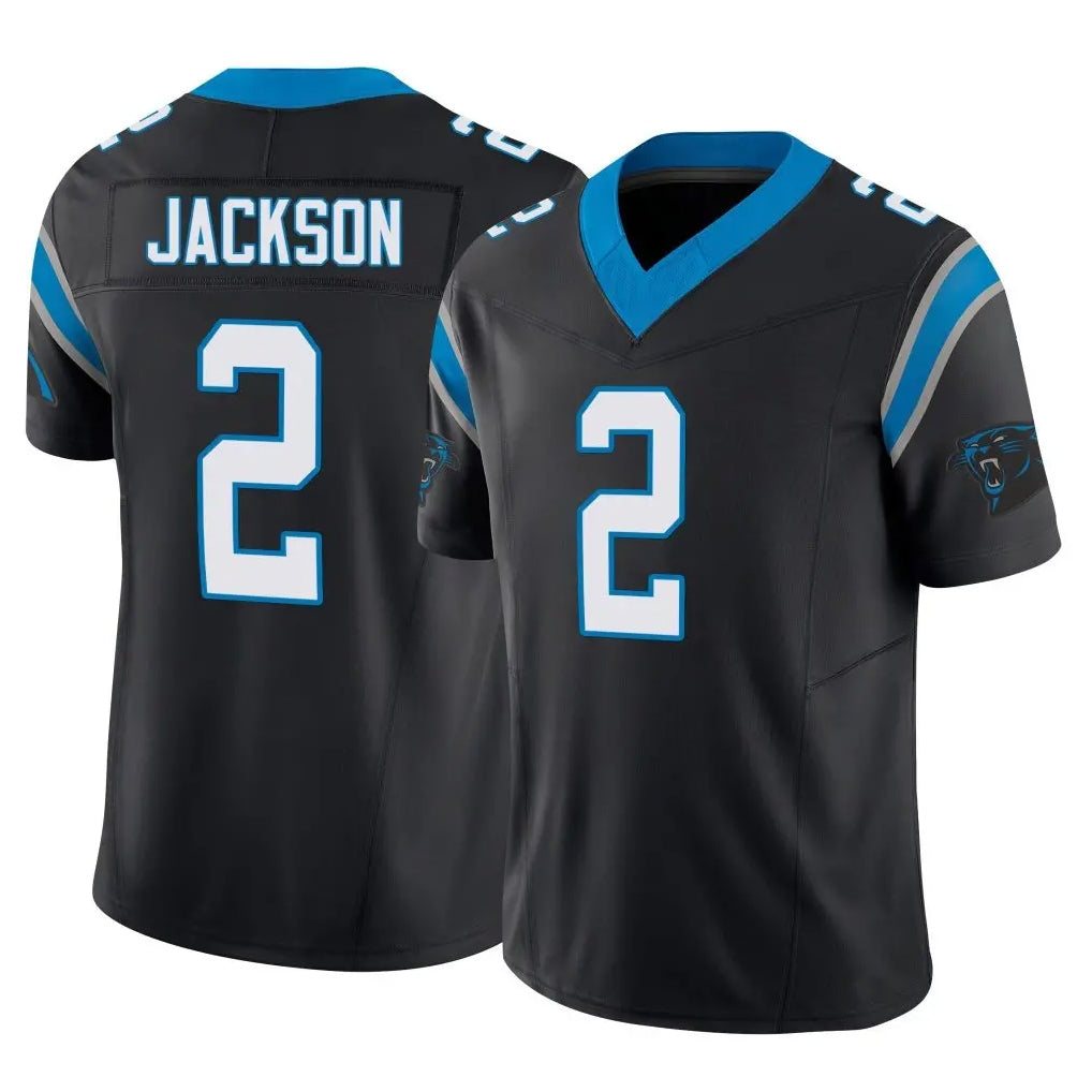 BIPIHUC C.Panthers #2 Mike Jackson Player Black Vapor F.U.S.E. Limited Home Game Stitched Jerseys