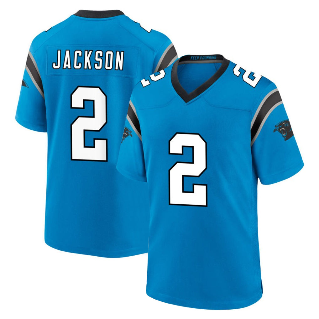 BIPIHUC C.Panthers #2 Mike Jackson Player Blue Home Game Stitched Jerseys