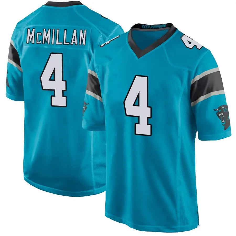 BIPIHUC C.Panthers #4 Tetairoa McMillan Player Blue Game Stitched Jerseys