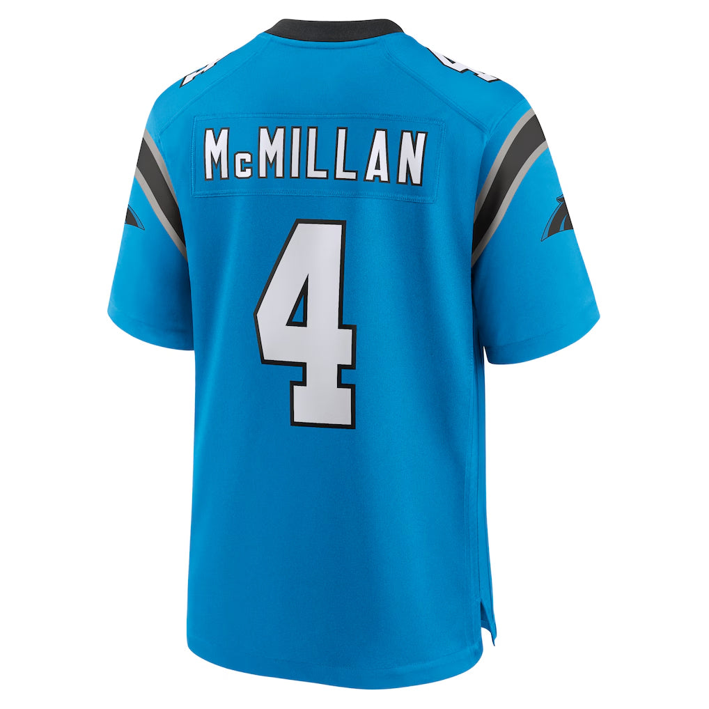 BIPIHUC C.Panthers #4 Tetairoa McMillan Player Blue Home Game Stitched Jerseys