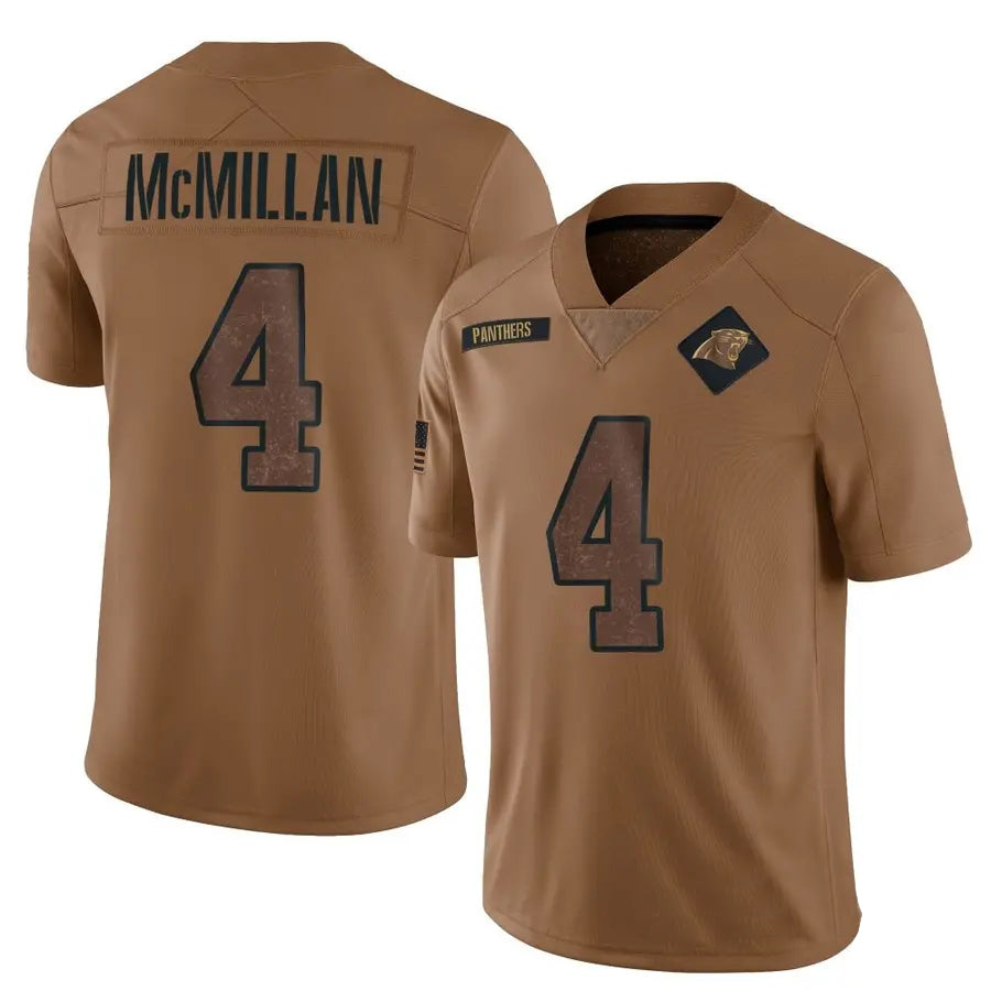 BIPIHUC C.Panthers #4 Tetairoa McMillan Player Brown Salute To Service Limited Stitched Jerseys