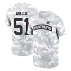 BIPIHUC C.Panthers #51 Sam Mills Player Arctic Camo Salute to Service T-Shirt Hoodies Stitched Jerseys