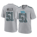 BIPIHUC C.Panthers #51 Sam Mills Player Gray Atmosphere Fashion Game Stitched Jerseys