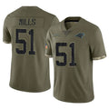 BIPIHUC C.Panthers #51 Sam Mills Player Olive Salute to Service Game Stitched Jerseys