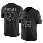 BIPIHUC C.Panthers #59 Luke Kuechly Player Black REFLECTIVE Limited Stitched Jerseys
