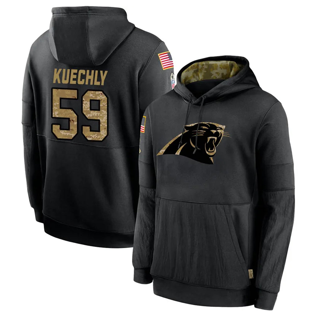 BIPIHUC C.Panthers #59 Luke Kuechly Player Black Salute To Service Limited Stitched Jerseys