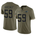 BIPIHUC C.Panthers #59 Luke Kuechly Player Olive Salute to Service Game Stitched Jerseys
