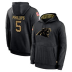 BIPIHUC C.Panthers #5 Jaelan Phillips Player Black Salute to Service Pullover Hoodies Limited Game Stitched Jerseys
