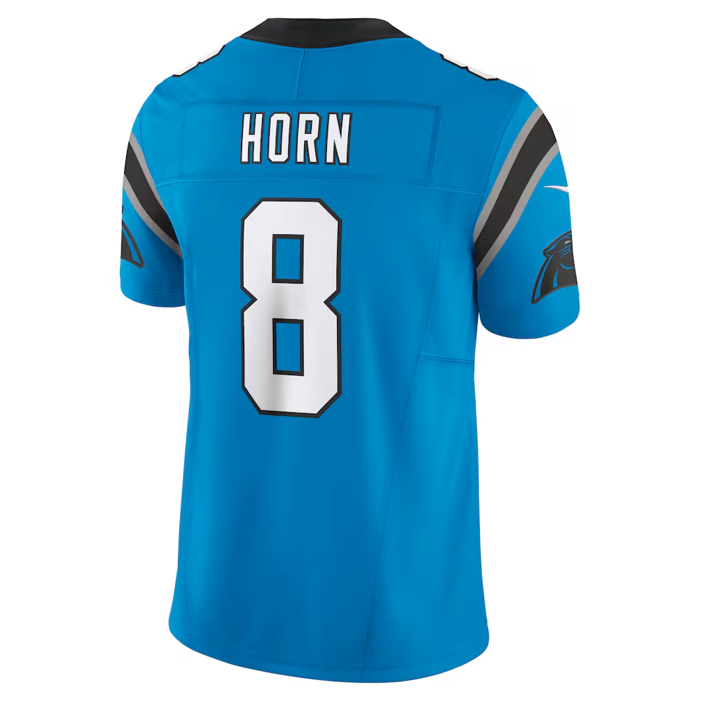 BIPIHUC C.Panthers #8 Jaycee Horn Blue Vapor F.U.S.E. Limited Stitched Jerseys