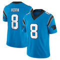 BIPIHUC C.Panthers #8 Jaycee Horn Player Blue Vapor F.U.S.E. Limited Home Game Stitched Jerseys