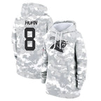 BIPIHUC C.Panthers #8 Jaycee Horn Player Arctic Camo Salute to Service Hoodies Stitched Jerseys