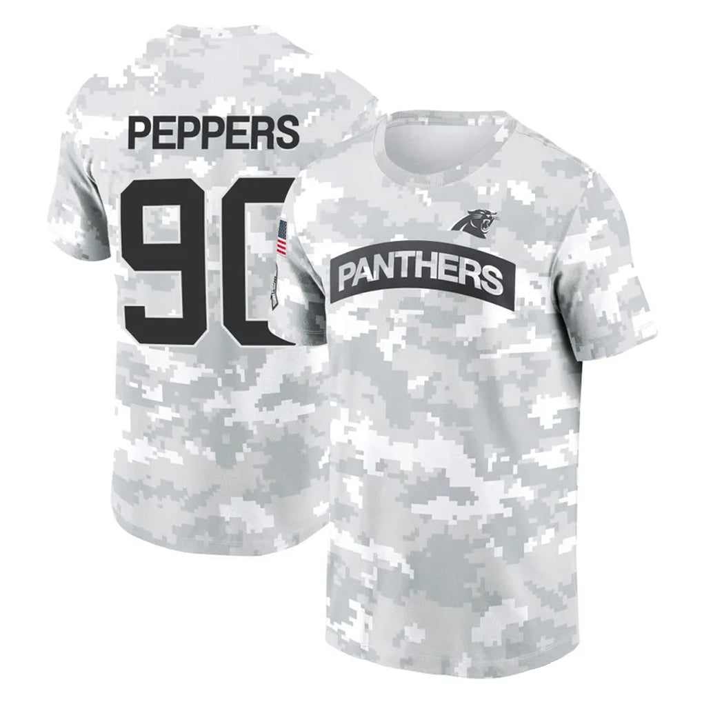 BIPIHUC C.Panthers #90 Julius Peppers Player Arctic Camo Salute to Service T-Shirt Hoodies Stitched Jerseys