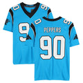 BIPIHUC C.Panthers #90 Julius Peppers Player Blue Mitchell & Ness Legacy Replica Stitched Jerseys