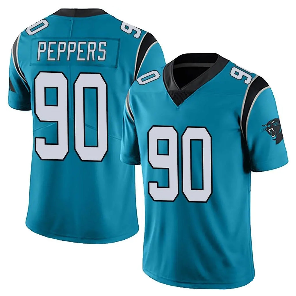 BIPIHUC C.Panthers #90 Julius Peppers Player Blue Vapor Untouchable Limited Game Stitched Jerseys