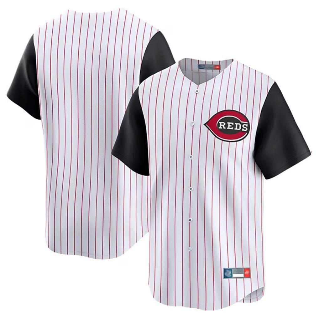 BIPIHUC C.Reds White Black Stripe Field of Dreams Game Home Blank Player Stitched Jerseys
