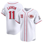 BIPIHUC C.Reds #11 Barry Larkin Player White Home Limited Stitched Jerseys