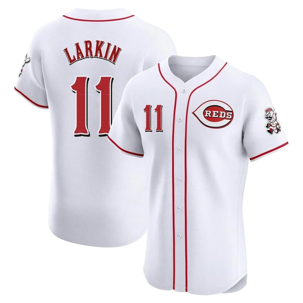 BIPIHUC C.Reds #11 Barry Larkin Player White Limited Elite Home Stitched Jerseys