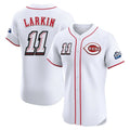 BIPIHUC C.Reds #11 Barry Larkin Player White Speedway Classic Limited Elite Home Stitched Jerseys