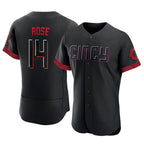 BIPIHUC C.Reds #14 Pete Rose Player Black City Connect Limited Elite Home Stitched Jerseys