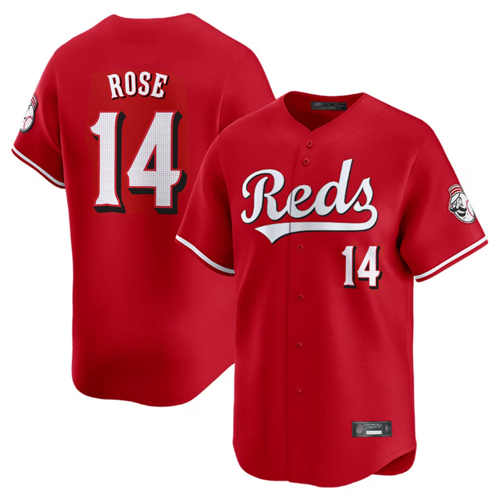BIPIHUC C.Reds #14 Pete Rose Player Red Home Limited Stitched Jerseys