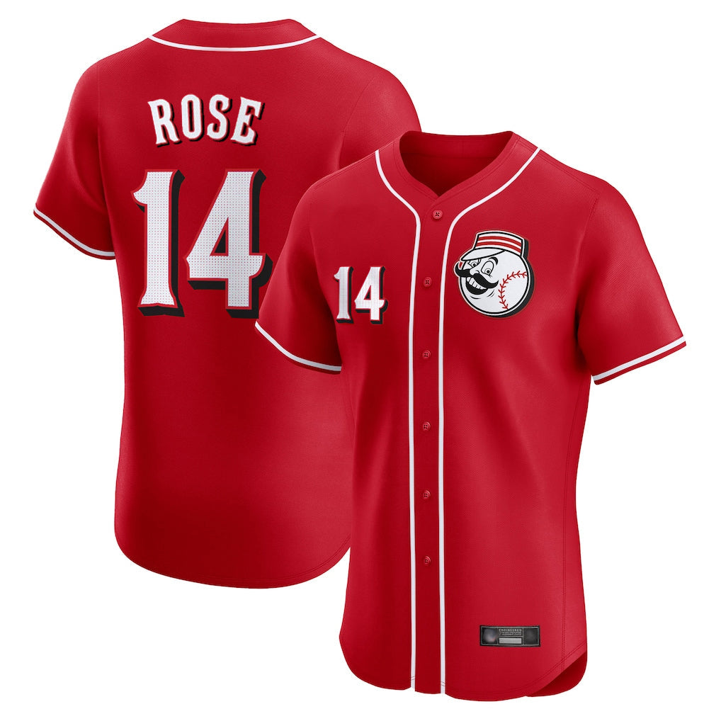 BIPIHUC C.Reds #14 Pete Rose Player Red Limited Elite Home Game Stitched Jerseys