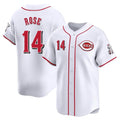 BIPIHUC C.Reds #14 Pete Rose Player White Home Limited Stitched Jerseys