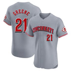 BIPIHUC C.Reds #21 Hunter Greene Player Gray Limited Elite Home Stitched Jerseys