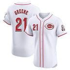 BIPIHUC C.Reds #21 Hunter Greene Player White Limited Elite Home Stitched Jerseys