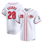 BIPIHUC C.Reds #28 Eugenio Su¡§¡érez Player White Home Limited Stitched Jerseys