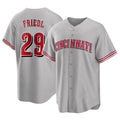 BIPIHUC C.Reds #29 TJ Friedl Player Gray Home Game Stitched Jerseys