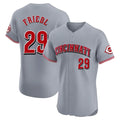 BIPIHUC C.Reds #29 TJ Friedl Player Gray Limited Elite Home Stitched Jerseys