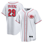 BIPIHUC C.Reds #29 TJ Friedl Player White Game Home Stitched Jerseys