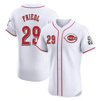 BIPIHUC C.Reds #29 TJ Friedl Player White Limited Elite Home Stitched Jerseys